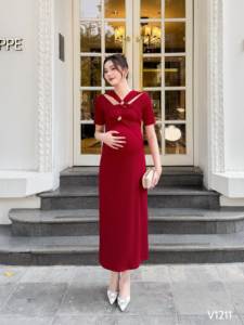 Vestido de maternidad anticontracción de alta calidad para niñas de tela cómoda suave absorbente de sudor de invierno V1211 - Product Image 6