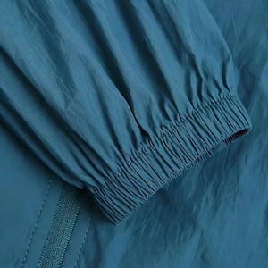 Chaqueta cortavientos ligera de verano con cremallera completa para hombre, abrigo informal ajustado con capucha extraíble, Color sólido, estilo Vintage, letras - Product Image 6