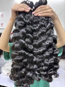 Vente en gros de cheveux vierges naturels vierges vietnamiens lâches et ondulés avec cuticule alignée Meilleur prix pour les extensions de cheveux humains - Product Image 2