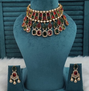 High Quality Polki Necklace Set Indian Traditional Jewelry Ideal For Weddings,Party Wear Luxury Necklace With <b>Beautiful</b> <b>Earrings</b> - Product Image 2