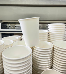 Vaso de Papel Desechable GREEN NEST, Compostable, de Grado Alimenticio, con Revestimiento de PE de Pared Simple, Impresión de Logotipo Personalizado para Bebidas Calientes/Frías, Café - Product Image 4