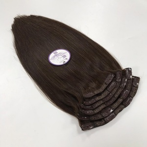 Großhandel Lieferant Vietnam esisches Rohhaar Unverarbeitete Jungfrau Gerade Clip In Virgin <span class=keywords><strong>Free</strong></span> Probe Haar bündel - Product Image 1