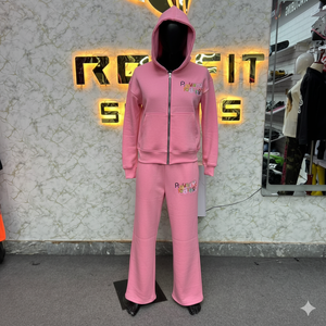 Vêtements décontractés pour hommes Long cordon de serrage personnalisé Broderie Logo French Terry Streetwear Survêtements unisexes de haute qualité - Product Image 5