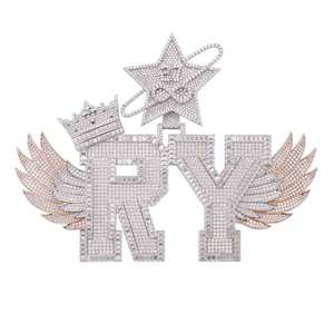 Colgante de plata estilo Hip Hop S925 para hombre, diseño de nombre personalizado en plata de ley, joyería helada para moda audaz - Product Image 3