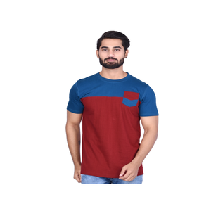 Camiseta Moderna para Hombre con Cuello Redondo, Corte y Costura, 180 GSM, 100% Algodón Tejido, Tejido Largo, Suave y Transpirable para Uso Diario y al Aire Libre - Product Image 2