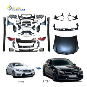 Leishuo Front Car Bumper Splitters W212 AMG E63 Wide Body Kit Bodykit For Mercedes-Benz W212 10-15 Upgrade AMG E63 2014+ W213