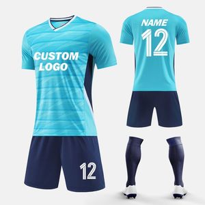 Camisetas de Fútbol Personalizadas para Hombre, 100% Poliéster, Tallas Grandes, Media Manga, Nombre del Equipo y Logotipo Personalizados, Servicio OEM, Venta al Por Mayor - Product Image 4
