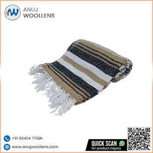 Manta de lana falsa natural de lujo tejida personalizada de alta calidad para el hogar, la sala de estar o el uso del hotel - Product Image 5