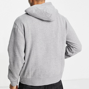 เสื้อฮู้ดผ้าฟลีซสำหรับผู้ชายเสื้อฮู้ดแบบสวมหัวผ้าคอตตอน100% โอเวอร์ไซส์ทรงหลวมเสื้อฮู้ดแนวสตรีทสำหรับผู้ชาย - Product Image 4