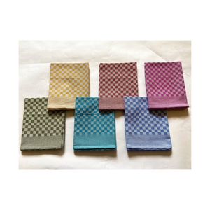 Torchons de vaisselle brodés à la main teints en fil de coton pur écologique 40x60cm absorbants doux au toucher lavables textiles de cuisine de tous les jours - Product Image 5