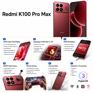 Nuovo Arrivo: Smartphone Originale Redmi K100 <span class=keywords><strong>Pro</strong></span> Max 5G con Schermo per Visione Notturna, Impronta Digitale a Ultrasuoni e Opzioni di Memoria Multiple - Product Image 3