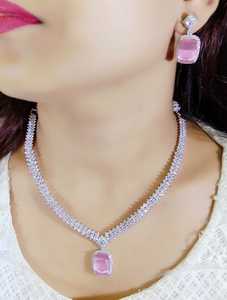 Stylish Ad Stone <b>Necklace</b> Set for Women Suitable for Engagement Ceremony and Traditional Events at Best Prices - Product Image 6