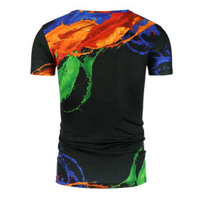 Gran oferta 100% poliéster algodón Ringer camiseta para hombres nueva llegada diseño de sublimación personalizado transpirable y único - Product Image 2