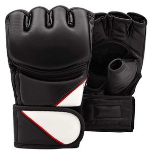 Gants de MMA pour adultes en cuir avec sangle de poignet à boucle et fermeture réglable pour l'entraînement de boxe - Product Image 1