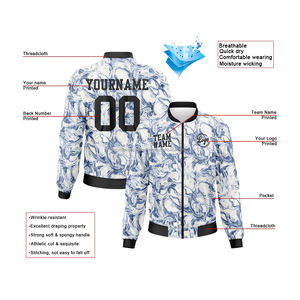 Veste universitaire personnalisée Galaxy Glow, col montant, broderie décorative, logo frontal, style streetwear cosmique, 100% laine respirante - Product Image 2