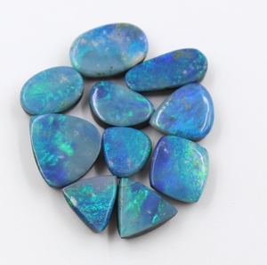 15,00 quilates Natural ópalo australiano doblete Multi fuego ópalo doblete ópalo australiano doblete lote 10 piezas 6X6MM a 10X8MM, - Product Image 1