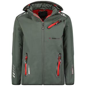 เสื้อแจ็คเก็ตมีซิปสำหรับผู้ชายผ้าโพลีเอสเตอร์บุผ้านุ่มทนทานเสื้อแจ็คเก็ตระบายอากาศได้แบบทันสมัยพร้อมโลโก้ตามสั่ง - Product Image 2