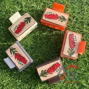 New Arrival Hot Selling Western Stylish Handmade Tooled Engraved Leather <b>Hair</b> <b>Claw</b> Clips Leather <b>Claw</b> <b>Hair</b> Accessories for Women - Product Image 1