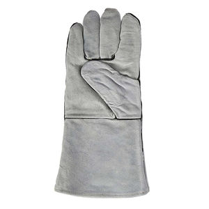 Guantes de seguridad de piel de vaca personalizados al por mayor, guantes largos de soldadura de alta calidad, guantes de trabajo resistentes al calor con logotipo personalizado - Product Image 3