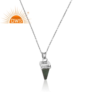 Nouveau Design 925 Sterling Silver Natural Malachite Gemstone Pendentif Collier Bijoux Personnalisés Pour Les Femmes Cadeau Pour Elle - Product Image 2