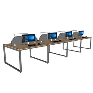 โต๊ะกลุ่มทรงสี่เหลี่ยม 8 ที่นั่ง ขนาด 480x120 ซม. ทำจากไม้ยางพารา ขาเหล็ก สำหรับร้านอาหาร-HBRT088 - Product Image 1