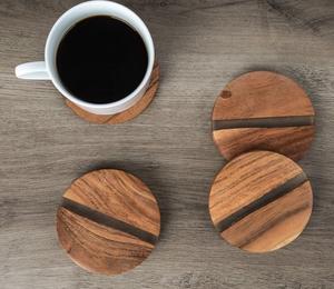 ที่รองแก้วไม้เรซินทำมือที่ทำด้วยมือถาดรองแก้วกาแฟและเบียร์สไตล์นางฟ้าสุดหรูจากอินเดีย - Product Image 4