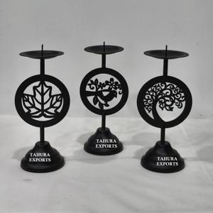 Nouveau Bougeoir Décoratif en Fer Noir 2026 avec Motifs Gravés au Laser et Aspect Délicat pour une Lumière Douce et Élégante dans les Espaces Classiques - Product Image 2