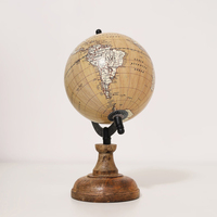 Nouveaux globes personnalisés pour bureau écoles décoration de table pas cher prix globe en métal décoratif bureau globe mondial avec base en bois