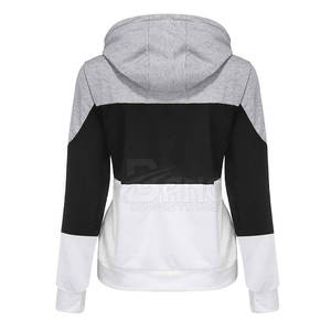 Chaquetas de Punto Casuales con Capucha para Mujer, Color Sólido, Personalizadas OEM, Logotipo Impreso, Transpirables, de Secado Rápido, Algodón/Poliéster, MOQ Bajo - Product Image 2