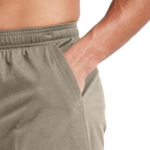 Pantalones cortos informales de alta calidad para hombre, 100% de algodón, estampado de logotipo personalizado, patrón sólido, bolsillos deportivos no tejidos para correr - Product Image 5