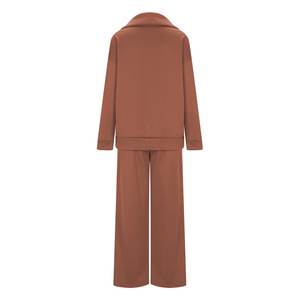 Conjunto de chándal deportivo para mujer, sudadera con capucha y cremallera de manga larga, pantalones para correr de cintura alta, ropa de descanso atlética con marca personalizada - Product Image 5