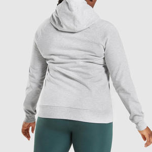 Sudadera con capucha de tela suave transpirable de alta calidad informal lisa al por mayor 2026 Sudadera con capucha con estampado de logotipo personalizado para mujer - Product Image 2