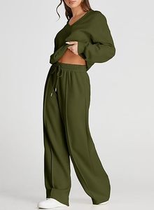 Conjunto Deportivo Casual de Dos Piezas para Mujer, Estilo Minimalista, con Estampado Lavado Ácido, Transpirable y de Secado Rápido para Invierno - Product Image 3