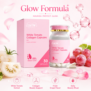 Cápsulas de colágeno de tomate blanco, cápsulas de belleza con colágeno, sabor a uva, cápsulas para el brillo de la piel, extracto natural, píldoras de belleza, cuidado oral de la piel - Product Image 1