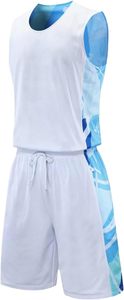 Ensemble d'uniformes de basketball personnalisés à impression numérique, maillot sans manches et short en polyester anti-transpiration et antibactérien pour équipe - Product Image 6
