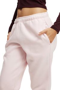 Custom Winter Women's Light Pink Fleece Sweatpants Solid Thick Jogger Trousers Sexy Fit Pockets Casual Workout <b>Running</b> <b>Pant</b> - Product Image 4