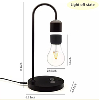 Ampoule magnétique à lévitation, lampe de bureau flottante avec chargeur de téléphone sans fil