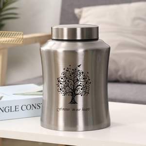 Urnas de árbol de la vida para cenizas humanas-Urnas de cremación para adultos para entierro funerario o en el hogar-Cruz (160 pulgadas cúbicas originales (árbol) - Product Image 6