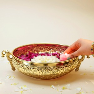 ชามโลหะสีทองทรงกลมสำหรับตกแต่งโถงจัดงานแต่งงานโรงแรมล็อบบี้จัดแสดงทางเข้าบ้านหรือจัดดอกไม้ - Product Image 4