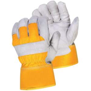 Guantes DE TRABAJO canadienses de alta calidad para trabajadores, guantes de cuero de vaca divididos, guantes de soldadura de protección de manos de seguridad Industrial - Product Image 1
