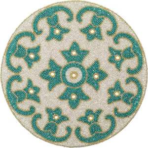 Most Valuable <b>Beaded</b> <b>Placemat</b> Runner Autumn Leaves Theme <b>Beaded</b> <b>Placemat</b> Embroidered <b>Placemat</b> for Wedding Decor - Product Image 3