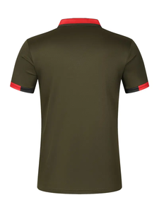 Polo de poliéster de talla 100% de alta calidad para hombre, diseño informal personalizado con cuello redondo, logotipo bordado, patrón sólido, tela de Jersey en blanco - Product Image 3