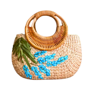 Premium <b>Natural</b> WATER HYACINTH HANDBAG Stylish Eco-Friendly Ladies <b>Bag</b> for Women Women's Handbags Purses - Product Image 1
