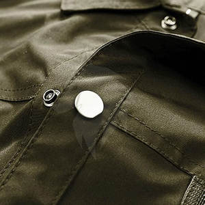 เสื้อเชิ้ตผู้ชายผ้าฝ้ายคุณภาพสูง ดีไซน์ล่าสุด ระบายอากาศ แห้งเร็ว คอสูง สีพื้น สำหรับใส่ทำงานในฤดูร้อน-ขายส่ง - Product Image 6