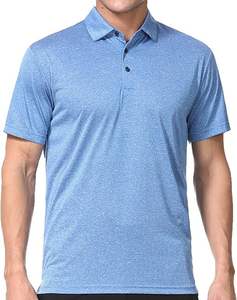 Venta al por mayor Polos para hombres Humedad Absorbe Negro Manga corta Rendimiento Golf Camisetas para trabajo informal Atlético - Product Image 5