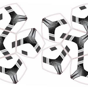 Ballon de football hybride de qualité supérieure, édition premium, matériau PU, impression sérigraphique, durable, écologique - Product Image 3