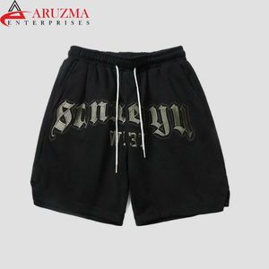 Short en éponge française brodé en 3D pour hommes, respirant, imprimé décontracté, impression de logo personnalisable, cordon de serrage de toutes les tailles disponibles - Product Image 4