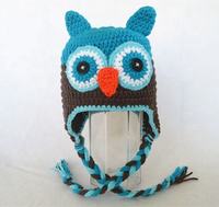 Gorro de Invierno de Ganchillo con Diseño de Búho 2025, Unisex, Hecho a Mano con Hilo de Algodón Leche, para Niño o Niña, en Oferta y Disponible para Fiestas