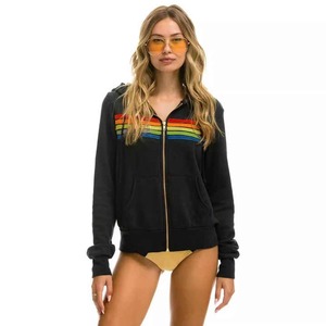 Sudaderas con Capucha de Invierno con Cierre de Cuello Alto y Logotipo Delantero Corto para Mujer, Sudaderas de Forro Polar de Alta Calidad Unisex - Product Image 1