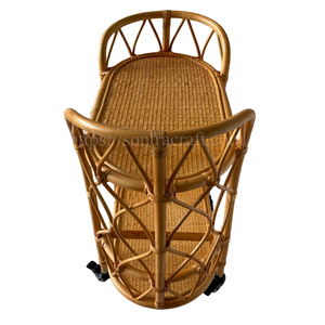 หวายบาร์รถเข็นรถบรรทุกอาหารหวายที่มีคุณภาพสูงหรูหราที่ขายดีที่สุดธรรมชาติ Hote ทำด้วยมือในเวียดนามสำหรับร้านอาหารโรงแรมรถเข็น - Product Image 4